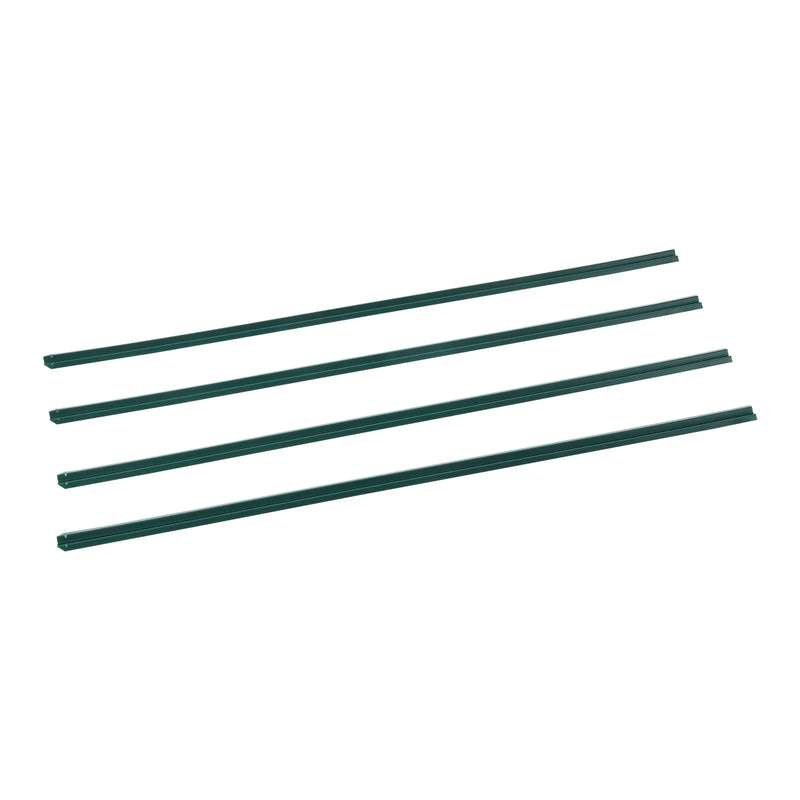 Metāla sieta žoga privātuma lameles ar vienu sienu, 152 cm augstam žogam, ar apakšējo fiksāciju