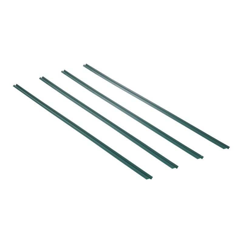 Metāla sieta žoga privātuma lameles ar vienu sienu, 152 cm augstam žogam, ar apakšējo fiksāciju