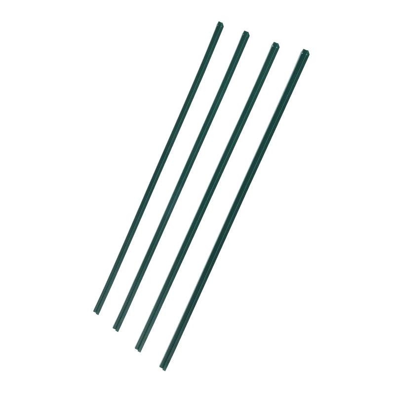 Metāla sieta žoga privātuma lameles ar vienu sienu, 152 cm augstam žogam, ar apakšējo fiksāciju