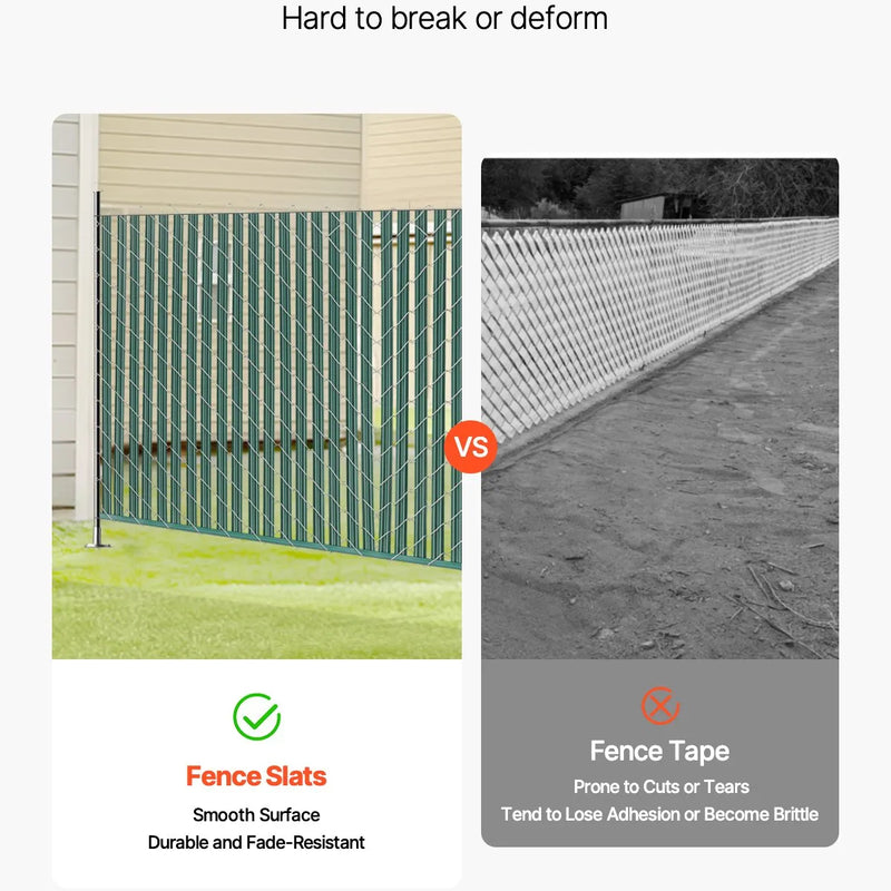 Metāla sieta žoga privātuma lameles ar vienu sienu, 152 cm augstam žogam, ar apakšējo fiksāciju
