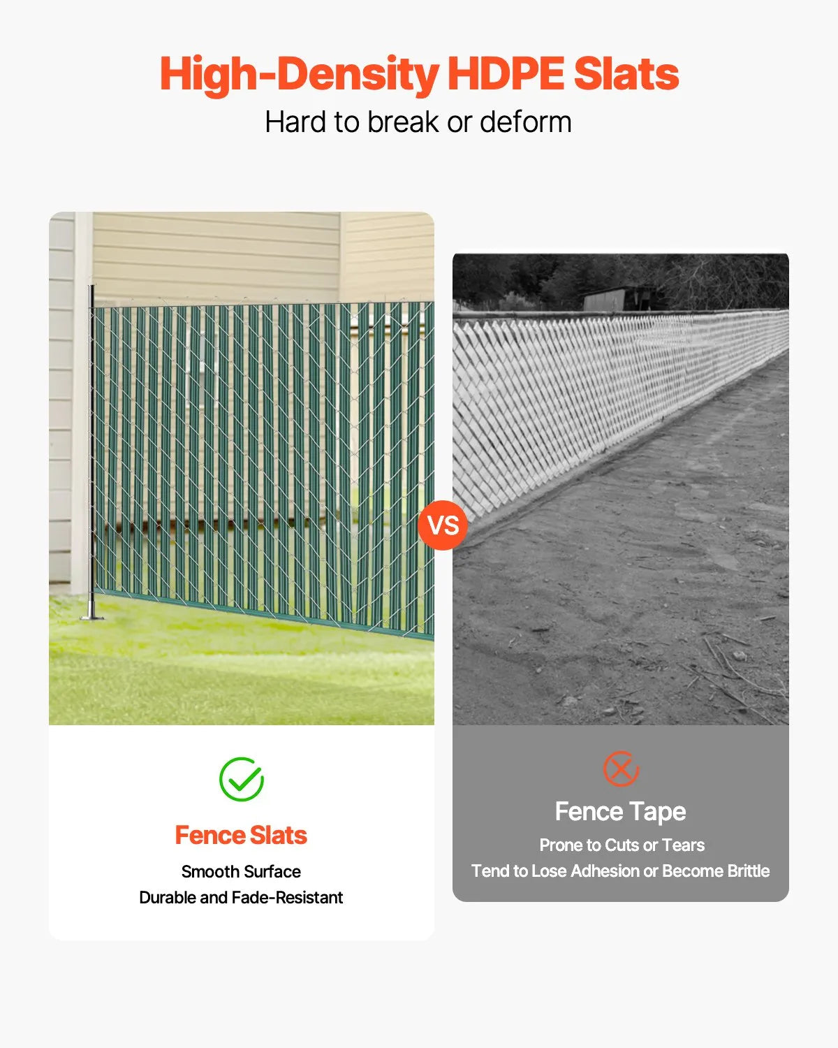 Metal mesh fence privacy slats with single wall, 152 cm height for fence, with bottom fixing