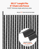 Metāla sieta žoga privātuma lameles ar vienu sienu, 183 cm augstam žogam, ar apakšējo fiksāciju