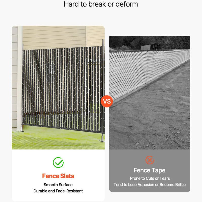 Metāla sieta žoga privātuma lameles ar vienu sienu, 183 cm augstam žogam, ar apakšējo fiksāciju