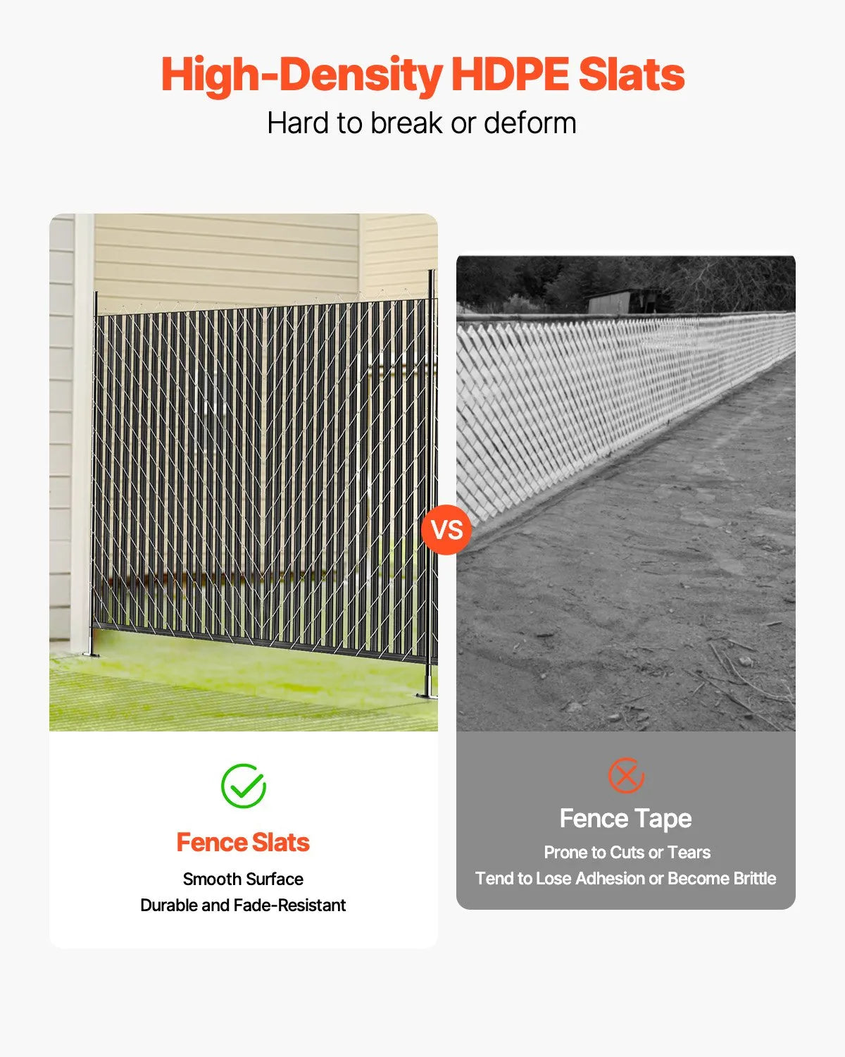 Metal mesh fence privacy slats with single wall, for 183 cm high fence, with bottom fixing