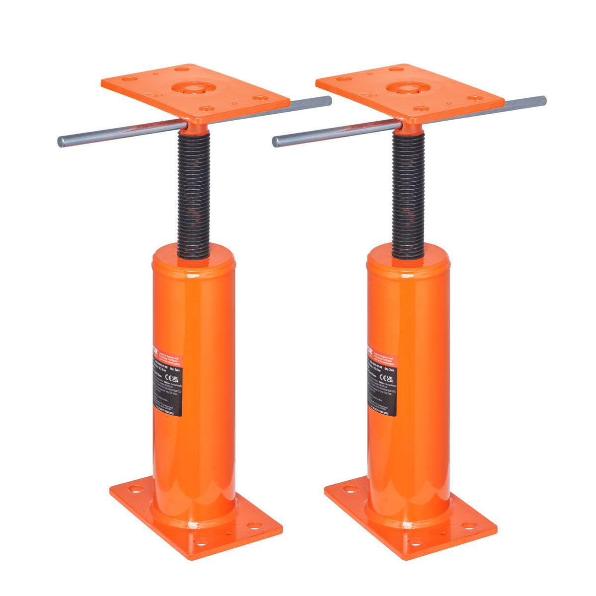 VEVOR 2 Pieces Adjustable Floor Jacks for Home Floor Levelling, Lifting Height 304.8-406.4 mm