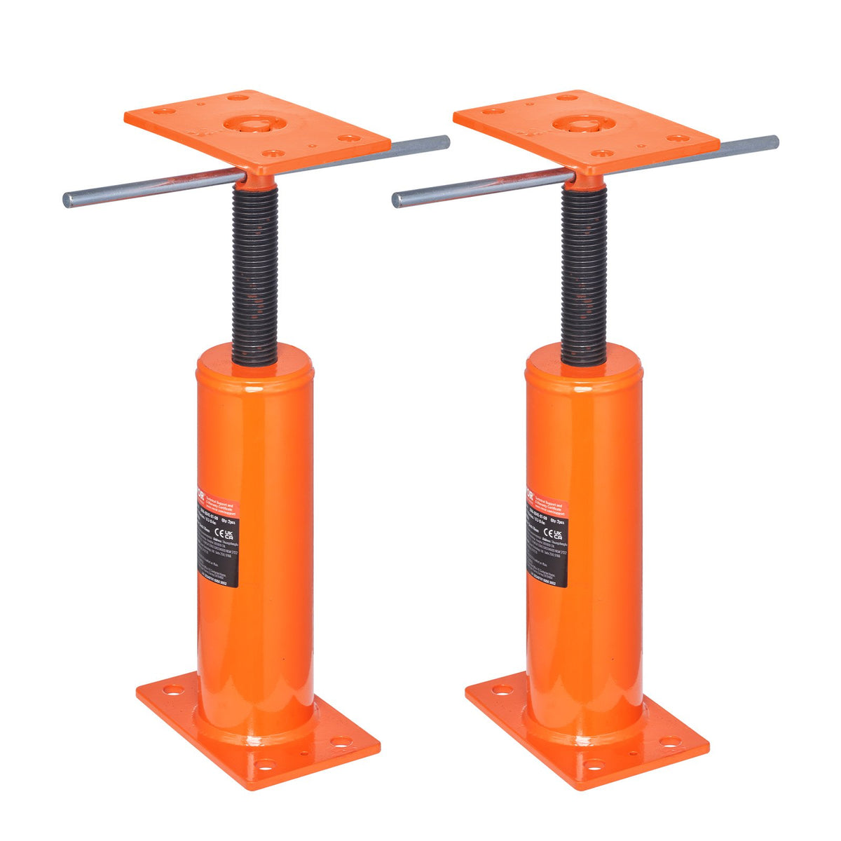VEVOR 2 Pieces Adjustable Floor Jacks for Home Floor Levelling, Lifting Height 304.8-406.4 mm