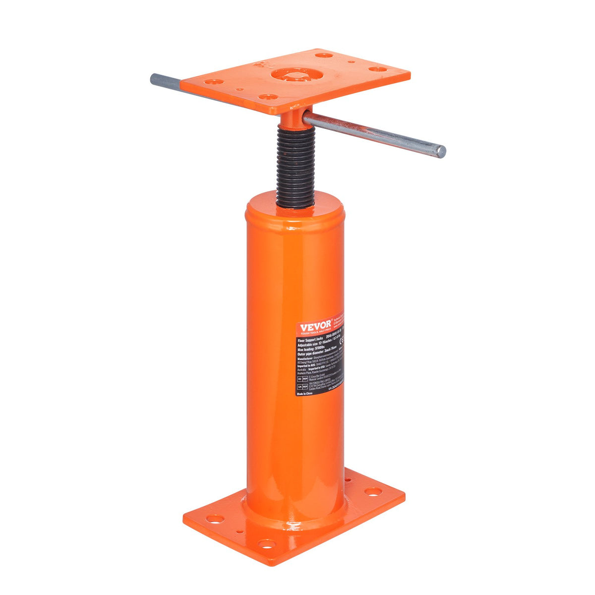 VEVOR Adjustable Floor Jack for Home Floor Levelling, Lifting Height 30.48–40.64 cm