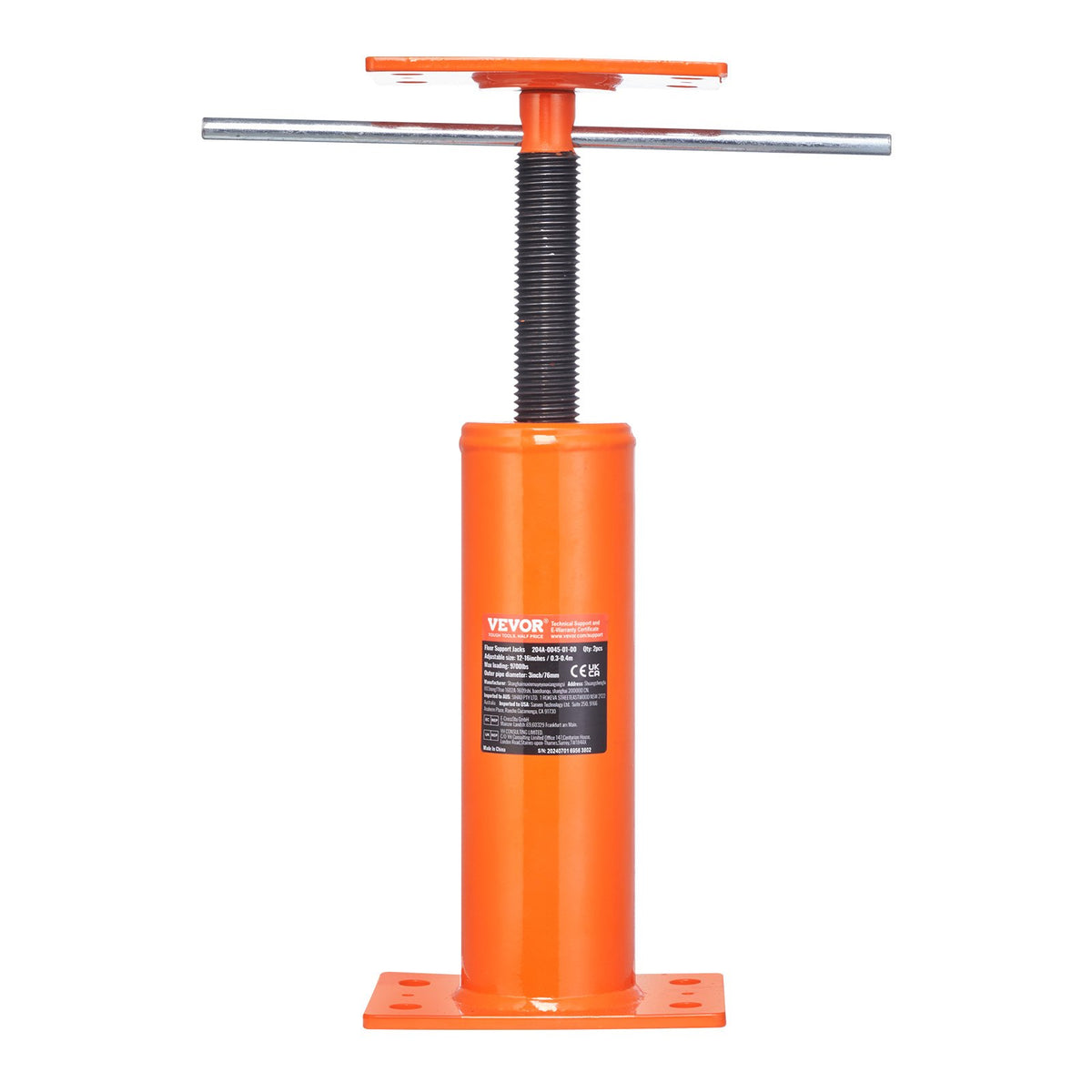 VEVOR Adjustable Floor Jack for Home Floor Levelling, Lifting Height 30.48–40.64 cm