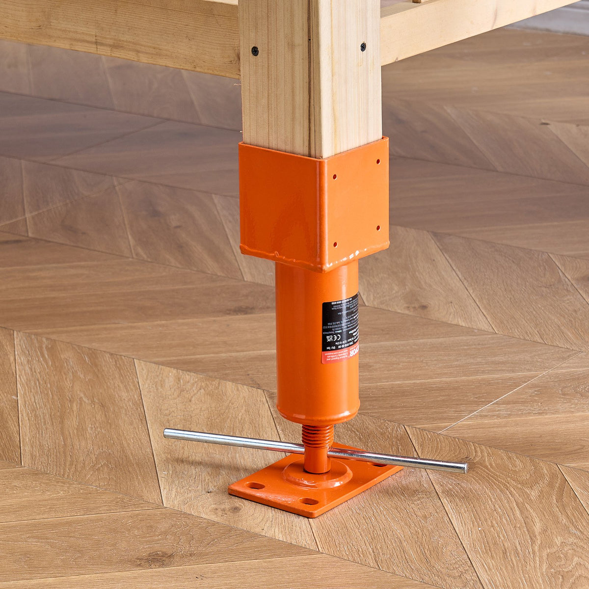 VEVOR Adjustable Floor Jack for Levelling Home Floors, Lifting Height 29.46–40.64 cm
