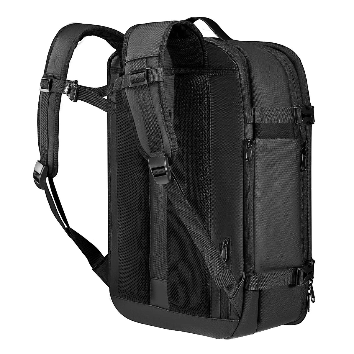 VEVOR 65 L Vacuum Travel Backpack with Expandable Vacuum Compression Compartment, TSA-Approved Lock, Multiple Pocket and Compartment Types, Water-Resistant Coating, Suitable as Hand Luggage, Black