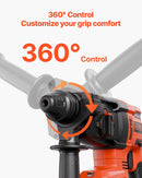 VEVOR 20 V bezsuku akumulatora triecienurbjmašīna, litija-jonu 1 collas rotācijas perforators ar SDS-Plus, viegls elektriskais instrumentu komplekts ar akumulatoru un lādētāju, 4 darbības režīmi, 1200 apgr./min, 5300 sit./min