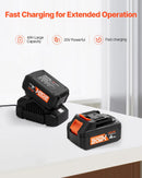 VEVOR 20 V bezsuku akumulatora triecienurbjmašīna, litija-jonu 1,1 collas rotācijas perforators ar SDS-Plus, viegls elektrisko instrumentu komplekts ar akumulatoru un lādētāju, 4 darbības režīmi, 1200 apgr./min, 5300 sit./min