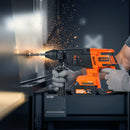 VEVOR 20 V bezsuku akumulatora triecienurbjmašīna, litija-jonu 1,1 collas rotācijas perforators ar SDS-Plus, viegls elektrisko instrumentu komplekts ar akumulatoru un lādētāju, 4 darbības režīmi, 1200 apgr./min, 5300 sit./min