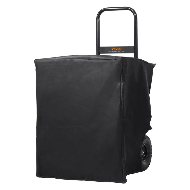 VEVOR malkas transportēšanas rati, 113,4 kg kravnesība, iekštelpu un āra malkas uzglabāšanas pārvietotājs ar PU riteņiem un ūdensizturīgu pārsegu, izturīga tērauda konstrukcija, malkas rati kamīnam un ugunskuram, melni