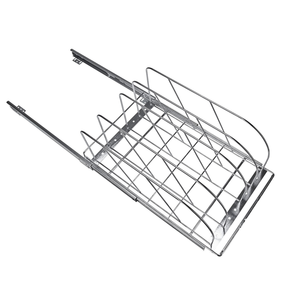 VEVOR Pull-Out Shelf for Pans and Baking Trays 32 cm with Adjustable Dividers, Steel