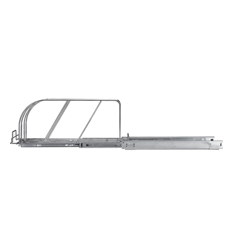 VEVOR izvelkams plaukts pannu un cepšanas plāksnēm, 32 cm, regulējami stieņu dalītāji, tērauda vāku turētājs