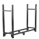 VEVOR malkas statīvs ar pārsegu un kamīna instrumentu komplektu, 1,83 m āra malkas turētājs, tērauda konstrukcija, kravnesība līdz 590 kg, melns statīvs malkas uzglabāšanai