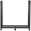 VEVOR malkas statīvs ar pārsegu un kamīna instrumentu komplektu, 1,83 m āra malkas turētājs, tērauda konstrukcija, kravnesība līdz 590 kg, melns statīvs malkas uzglabāšanai