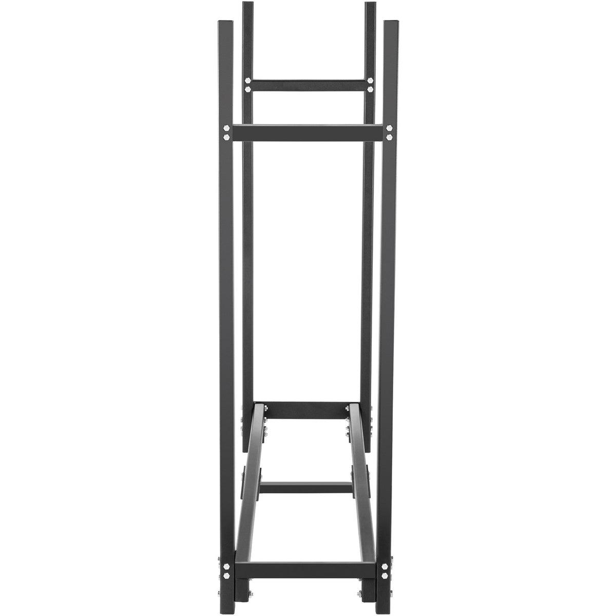 VEVOR malkas statīvs ar pārsegu un kamīna instrumentu komplektu, 1,83 m āra malkas turētājs, tērauda konstrukcija, kravnesība līdz 590 kg, melns statīvs malkas uzglabāšanai
