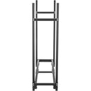 VEVOR malkas statīvs ar pārsegu un kamīna instrumentu komplektu, 1,83 m āra malkas turētājs, tērauda konstrukcija, kravnesība līdz 590 kg, melns statīvs malkas uzglabāšanai