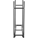 VEVOR malkas statīvs ar pārsegu un kamīna instrumentu komplektu, 2,44 m āra malkas turētājs, melna tērauda konstrukcija, kravnesība līdz 590 kg, malkas uzglabāšana