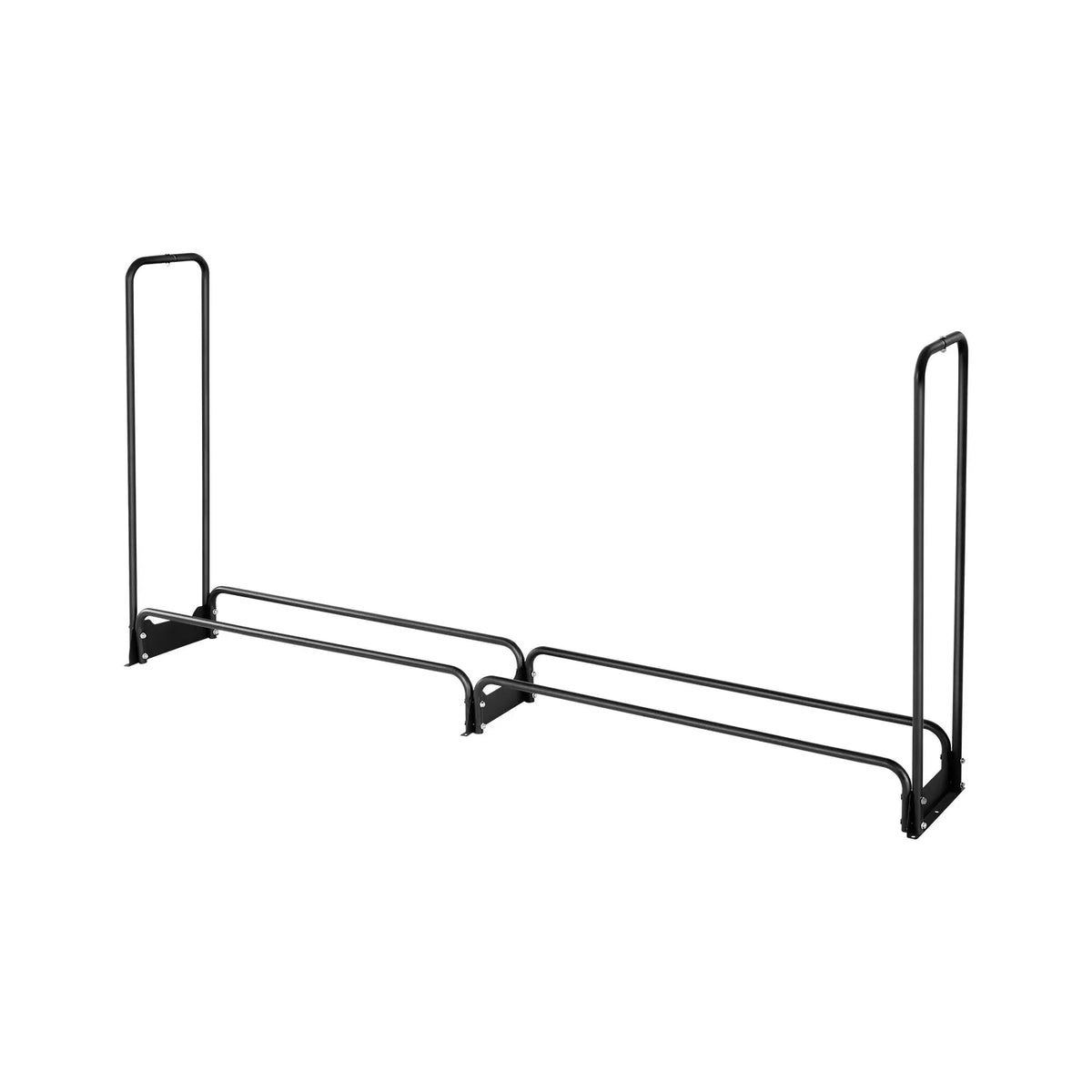 VEVOR Outdoor Firewood Rack with 600D Oxford Waterproof Cover, 2.4 m Firewood Holder, 1/2 Cord Capacity, 244 × 36 × 117 cm, Reinforced Steel Construction for Fireplace and Terrace
