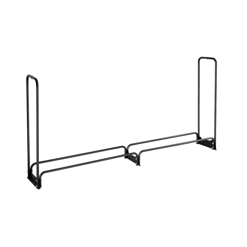 VEVOR āra malkas statīvs ar 600D Oxford ūdensizturīgu pārsegu, 2,4 m malkas turētājs, 1/2 korda ietilpība, izmēri 244 × 36 × 117 cm, pastiprināta tērauda konstrukcija kamīnam un terasei