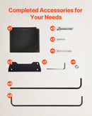 VEVOR āra malkas statīvs ar 600D Oxford ūdensizturīgu pārsegu, 2,4 m malkas turētājs, 1/2 korda ietilpība, izmēri 244 × 36 × 117 cm, pastiprināta tērauda konstrukcija kamīnam un terasei