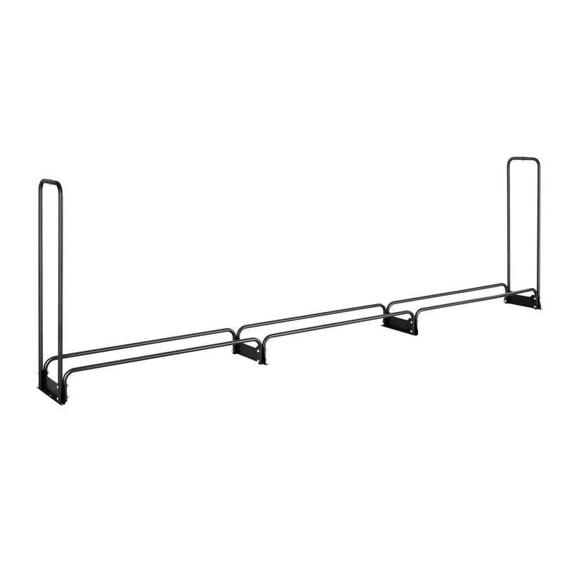 VEVOR āra malkas statīvs ar pārsegu, 3,9 m, izmēri 386 × 36 × 117 cm, pastiprināts malkas turētājs ar 600D Oxford ūdensizturīgu pārsegu, kamīnam un iekštelpu/āra malkas glabāšanai, 3/4 korda