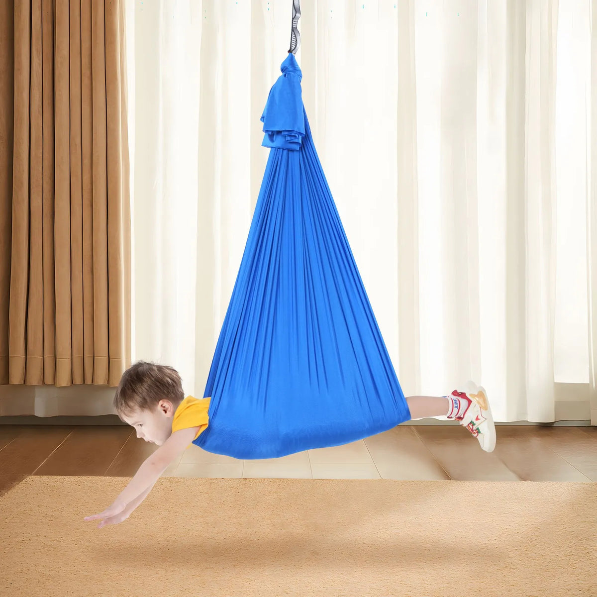 VEVOR Sensory Swing Chair for Kids 2.8 m, Therapy Swing Indoor and Outdoor, Blue