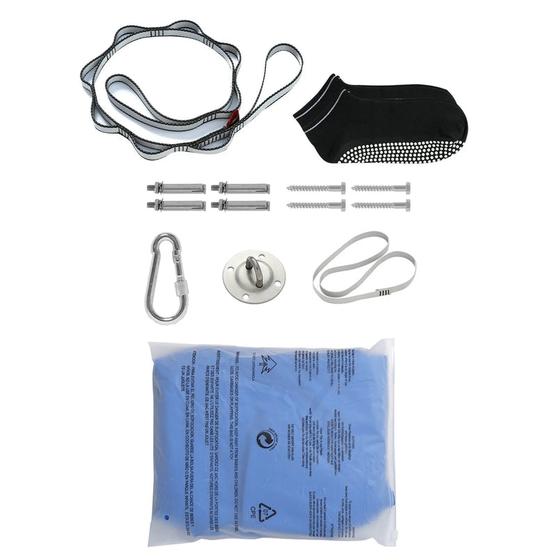 Sensorā šūpule bērniem, 2,8 m, terapijas šūpulis bērniem ar īpašām vajadzībām, iekštelpu un āra šūpulis bērniem un pieaugušajiem ar autismu, ADHD, Aspergera sindromu, sensoro integrāciju, zils