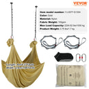 Gaisa jogas šūpoles un šūpulis, 4,02 m, iesācēju komplekts ar 100 gsm neilona audumu, pilns stiprinājumu komplekts un viegla uzstādīšanas instrukcija, pretgravitācijas lidojums visiem fitnesa līmeņiem, zelta krāsa