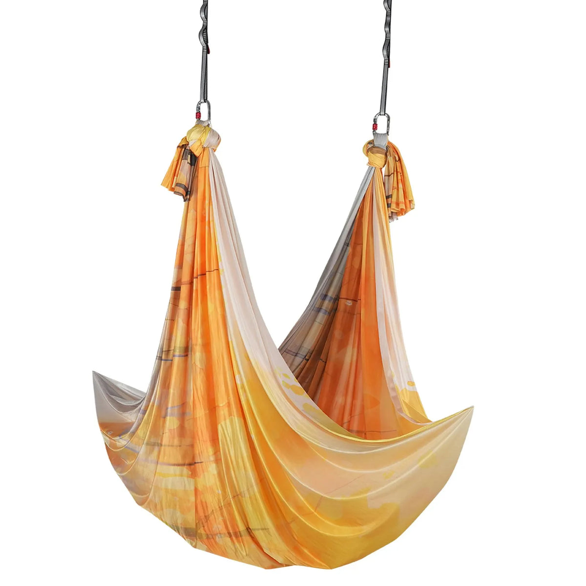 VEVOR Aerial Yoga Hammock 5.0 m, 100 g/m² Nylon, with Mounting Kit, Gold