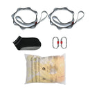 Gaisa jogas šūpulis un šūpoles, 5,0 m, 100 g/m² neilons, ar stiprinājumu komplektu un uzstādīšanas ceļvedi, piemērots visiem sagatavotības līmeņiem, zelta krāsā