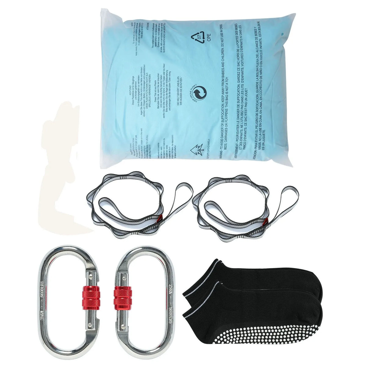 VEVOR aerojooga kiik 5,03 m, 100 gsm nailon, algajate komplekt kinnitustega, sinine