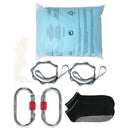 Gaisa jogas šūpoles un šūpulis, 5,03 m, iesācēju komplekts ar 100 gsm neilona audumu, pilns stiprinājumu komplekts un viegla uzstādīšanas instrukcija, pretgravitācijas lidojums visiem fitnesa līmeņiem, zils