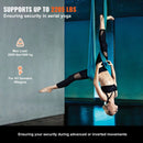 Gaisa jogas šūpulis un audums, 8,0 m, 100 g/m² neilons, ar stiprinājumu komplektu un uzstādīšanas ceļvedi, piemērots visiem sagatavotības līmeņiem, zaļš