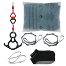 Gaisa jogas šūpulis un audums, 8,0 m, 100 g/m² neilons, ar stiprinājumu komplektu un uzstādīšanas ceļvedi, piemērots visiem sagatavotības līmeņiem, zaļš