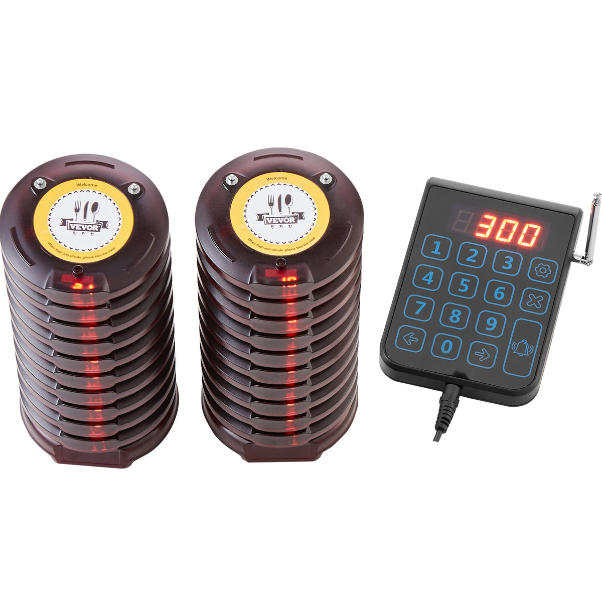 VEVOR Restaurant Wireless Calling System with 20 Call Buttons