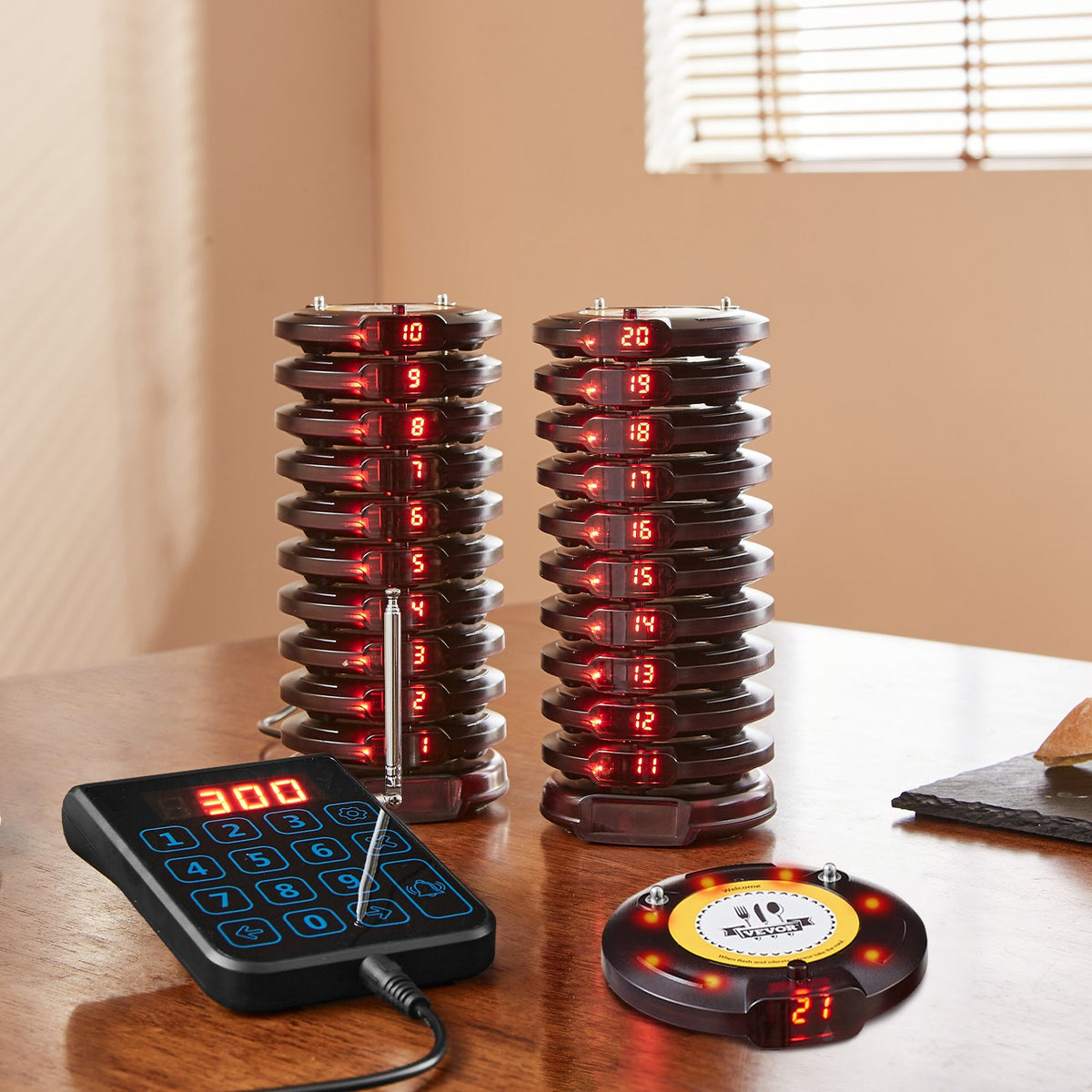 VEVOR Restaurant Wireless Calling System with 20 Call Buttons