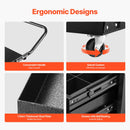 VEVOR metināšanas rati ar 2 atvilktnēm - izturīgi metinātāja rati ar slēdzamu skapīti, kravnesība līdz 159 kg