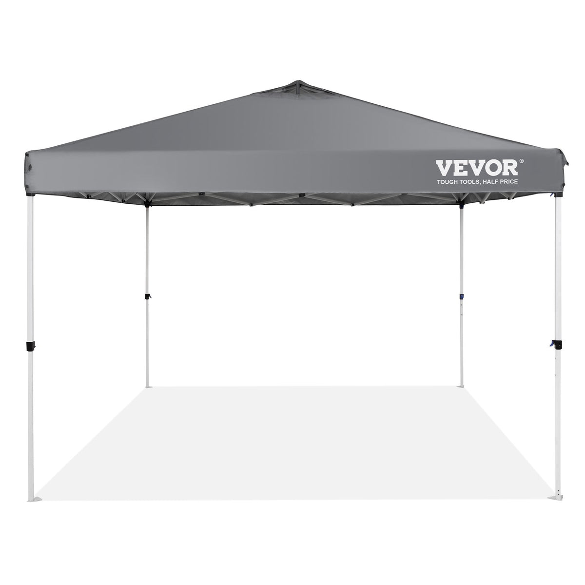 VEVOR Retractable Canopy 305 x 305 cm, Equipped with Wheel Storage Bag and Specialised Accessory Bag, Dark Grey