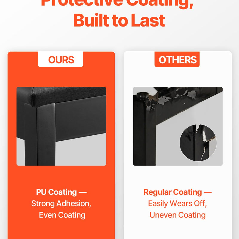 VEVOR klavieru soliņš ar polsterētu sēdekli un uzglabāšanas nodalījumu, koka