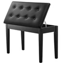 VEVOR dueta klavieru sols ar polsterētu sēdekli un glabātuvi, koka konstrukcija