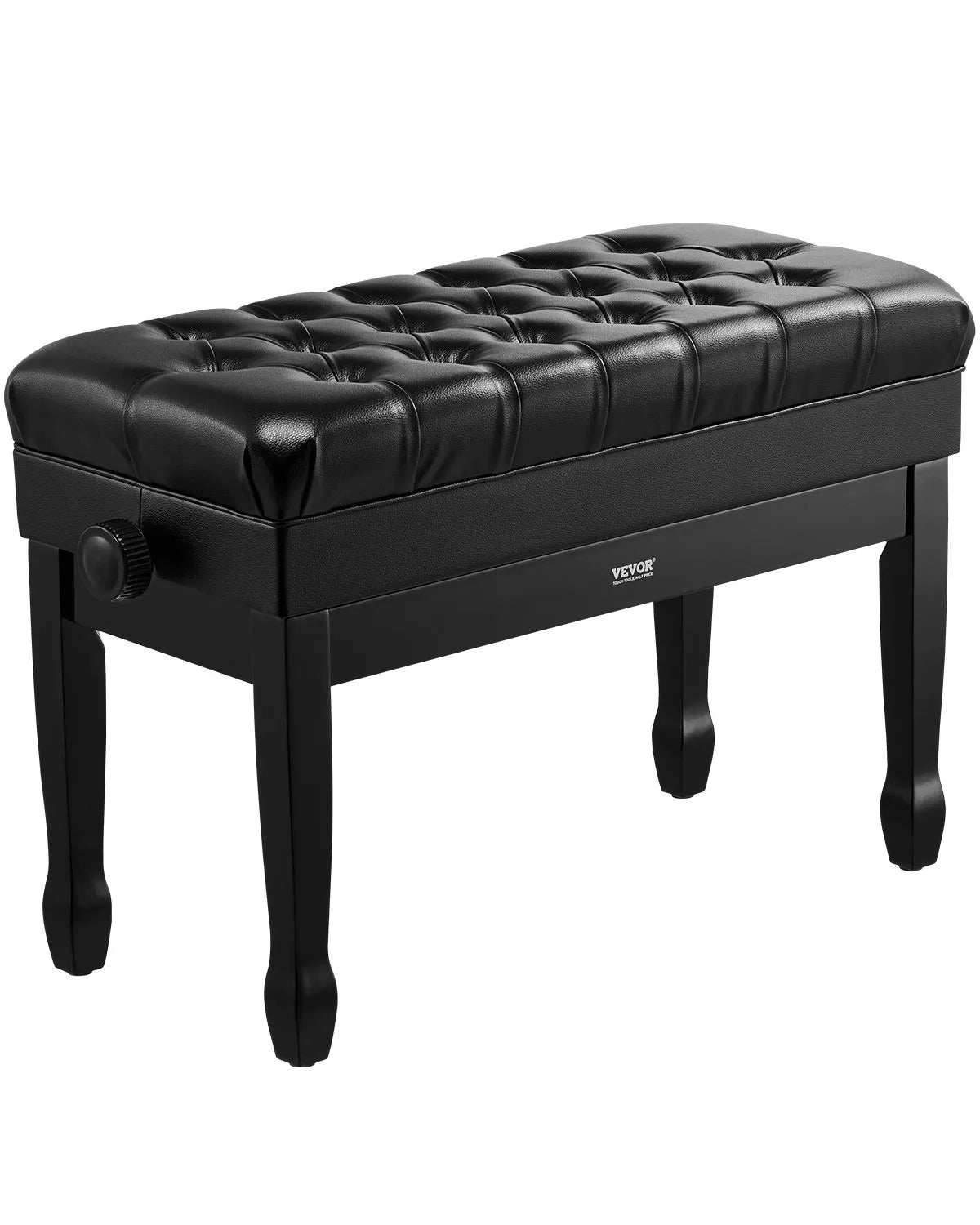 VEVOR Adjustable Duet Piano Bench 75 cm with Storage Compartment and Book Shelf