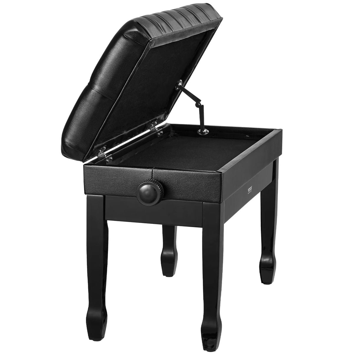VEVOR Adjustable Duet Piano Bench 75 cm with Storage Compartment and Book Shelf