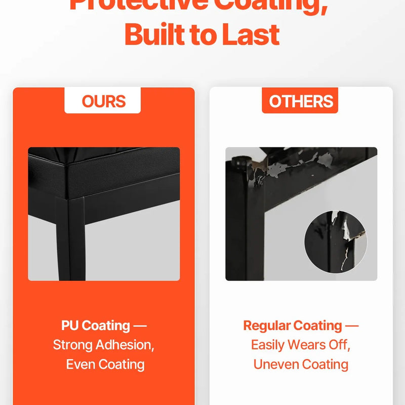 VEVOR regulējams klaviatūras soliņš ar uzglabāšanas nodalījumu, polsterētu sēdvietu un koka grāmatu plauktu, 750 × 360 × 515 mm