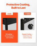 VEVOR regulējams klaviatūras soliņš ar uzglabāšanas nodalījumu, polsterētu sēdvietu un koka grāmatu plauktu, 750 × 360 × 515 mm