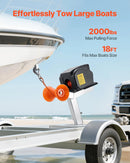 VEVOR elektriskā laivu vinča 12 V DC, 300 W, reversējama piekabes vinča laivām līdz 900 kg, ar ievelkšanas, izvilkšanas un brīvskrējiena režīmu, vadu pulti un rokas kloķi.