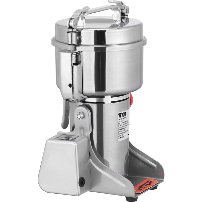 VEVOR 2500 g elektriskās graudu un garšvielu dzirnaviņas, augstas ātrdarbības 2500 W komerciālā malšanas iekārta no nerūsējošā tērauda